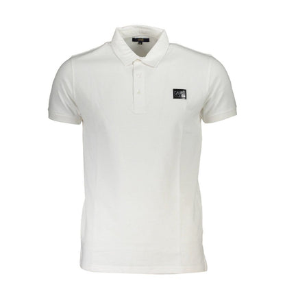 Polo blanc en coton Cavalli Class