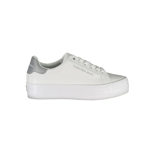 Calvin Klein White Polyester Sneaker by Calvin Klein