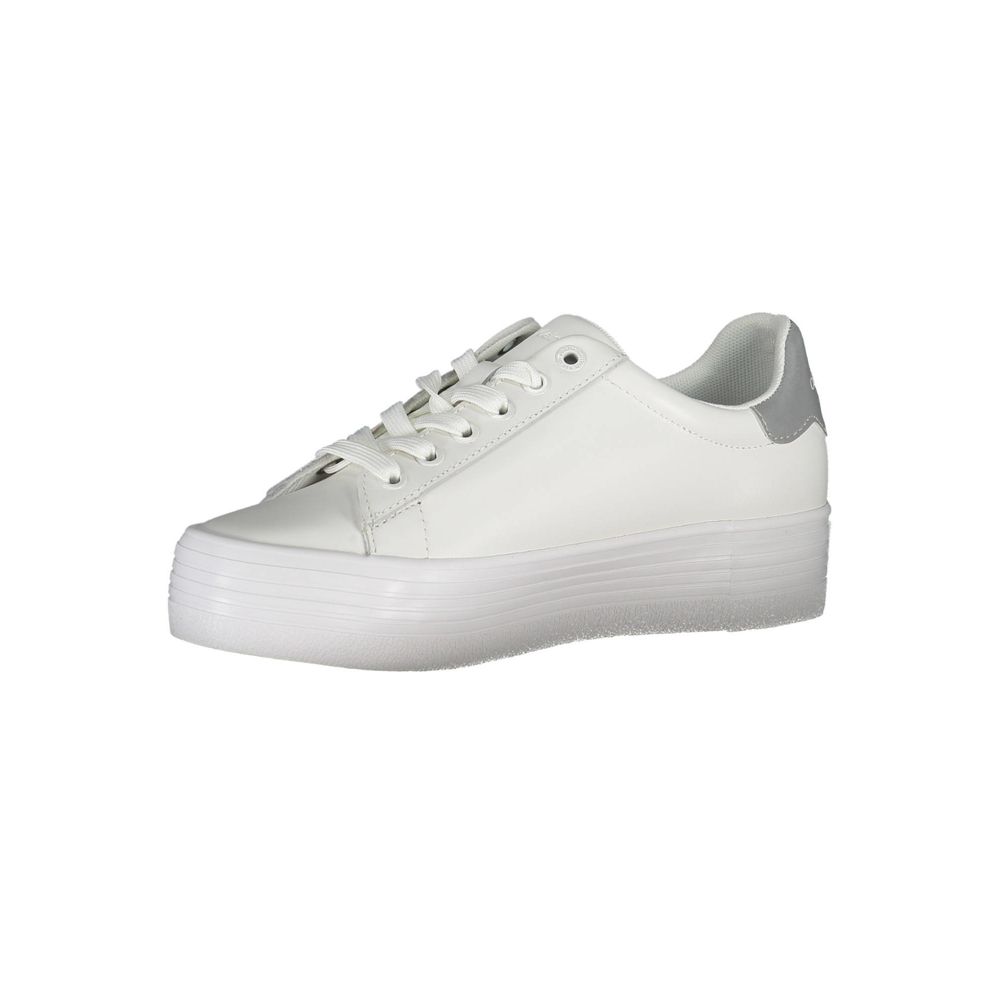 Calvin Klein White Polyester Sneaker by Calvin Klein