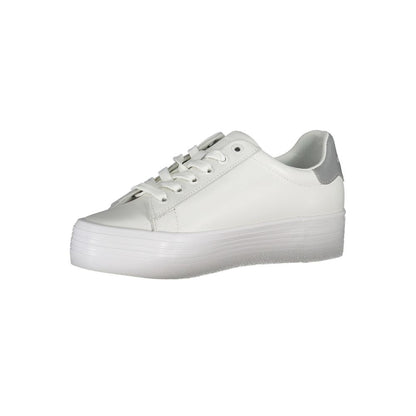 Calvin Klein White Polyester Sneaker by Calvin Klein