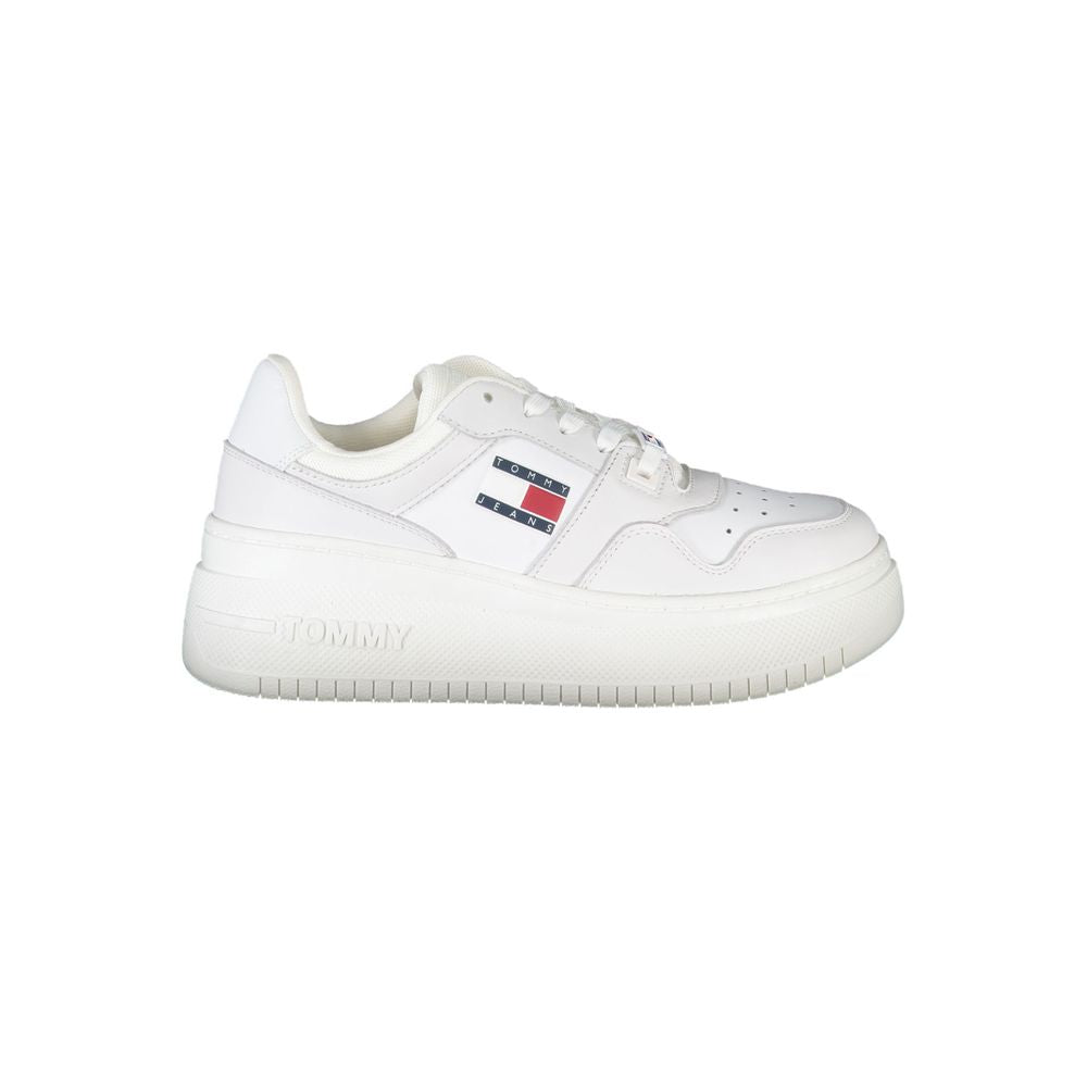 Tommy Hilfiger White Polyester Sneaker by Tommy Hilfiger