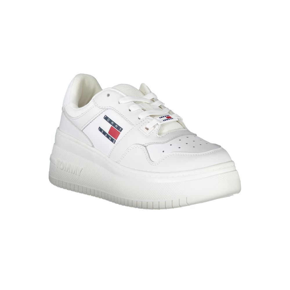 Tommy Hilfiger White Polyester Sneaker by Tommy Hilfiger