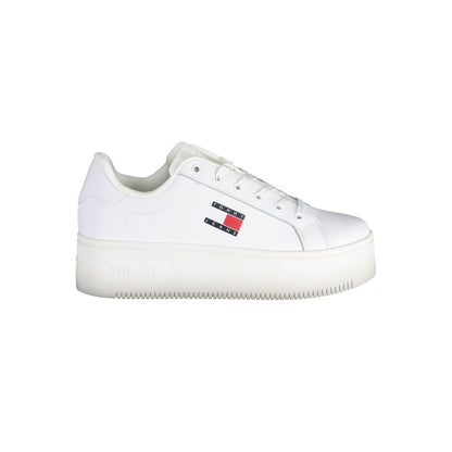 Tommy Hilfiger White Polyester Sneaker by Tommy Hilfiger