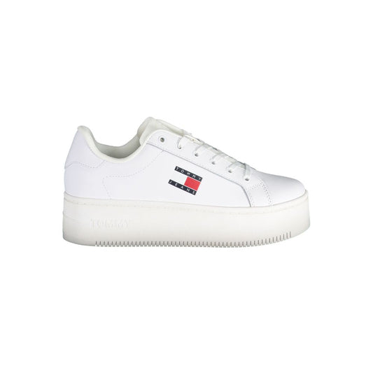 Tommy Hilfiger White Polyester Sneaker by Tommy Hilfiger