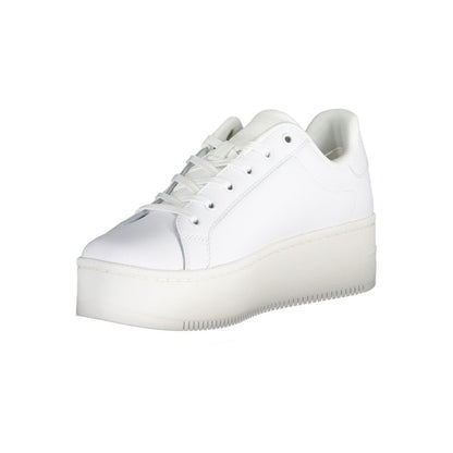 Tommy Hilfiger White Polyester Sneaker by Tommy Hilfiger