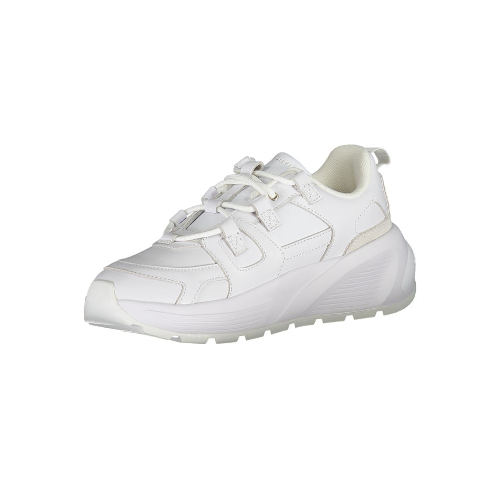 Tommy Hilfiger White Polyester Sneaker by Tommy Hilfiger