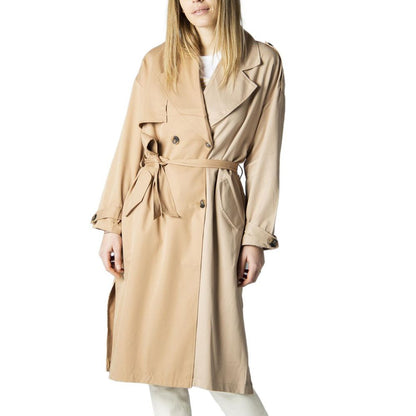Only Beige Polyester Jackets & Coat by Only