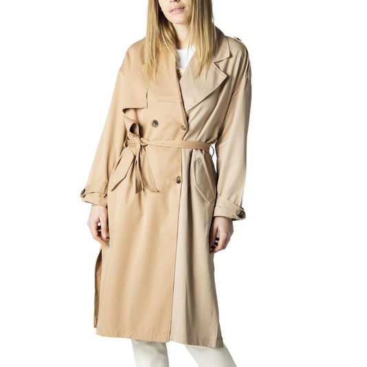 Only Beige Polyester Jackets & Coat by Only
