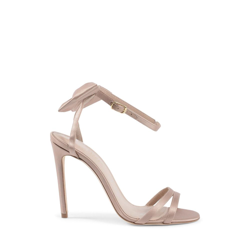 Dee Ocleppo Beige Satin Sandal by Dee Ocleppo