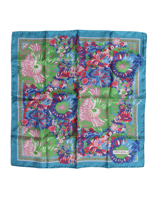 Dolce &amp; Gabbana Multicolor Floral Print Square Foulard Scarf