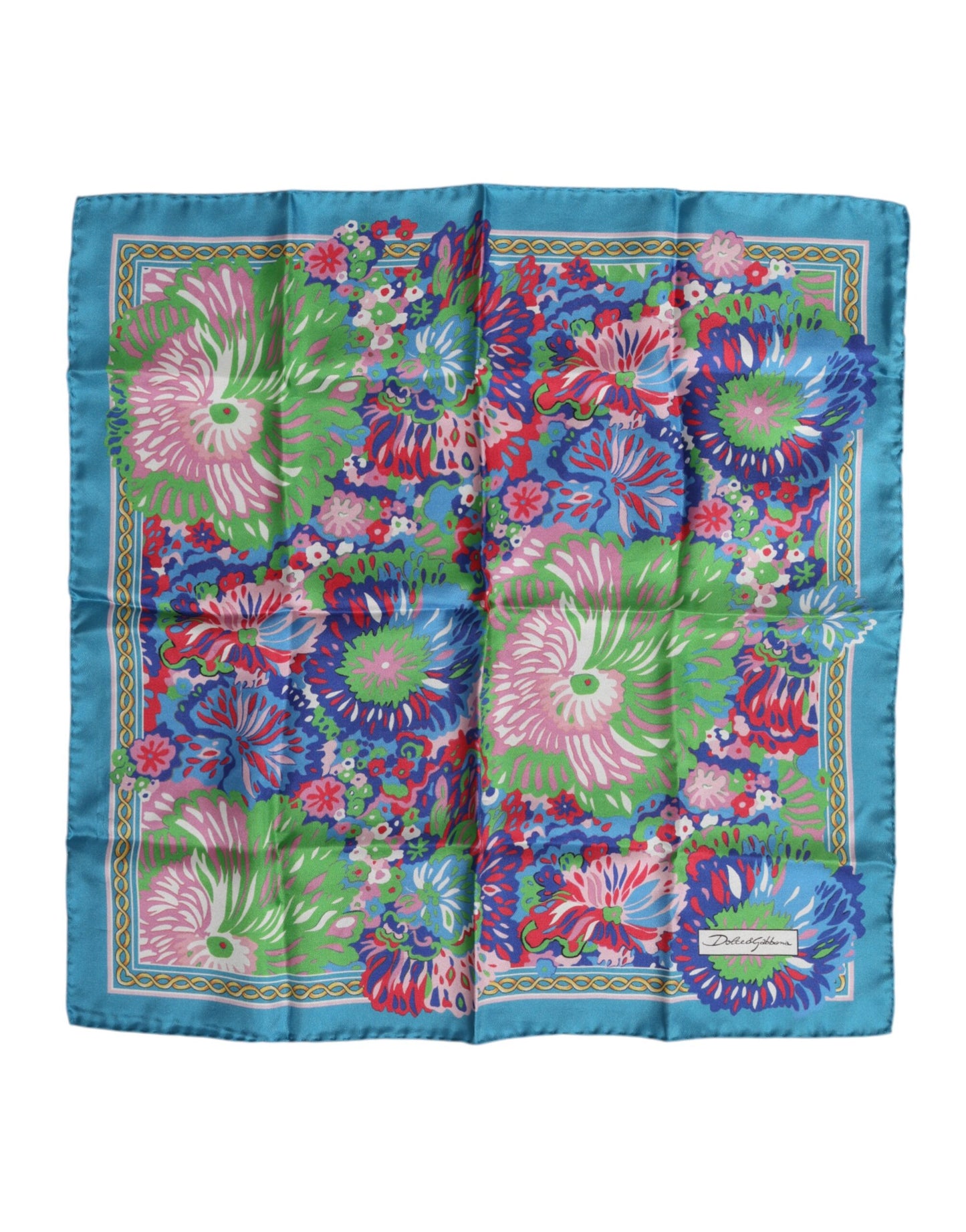 Dolce &amp; Gabbana Multicolor Floral Print Square Foulard Scarf