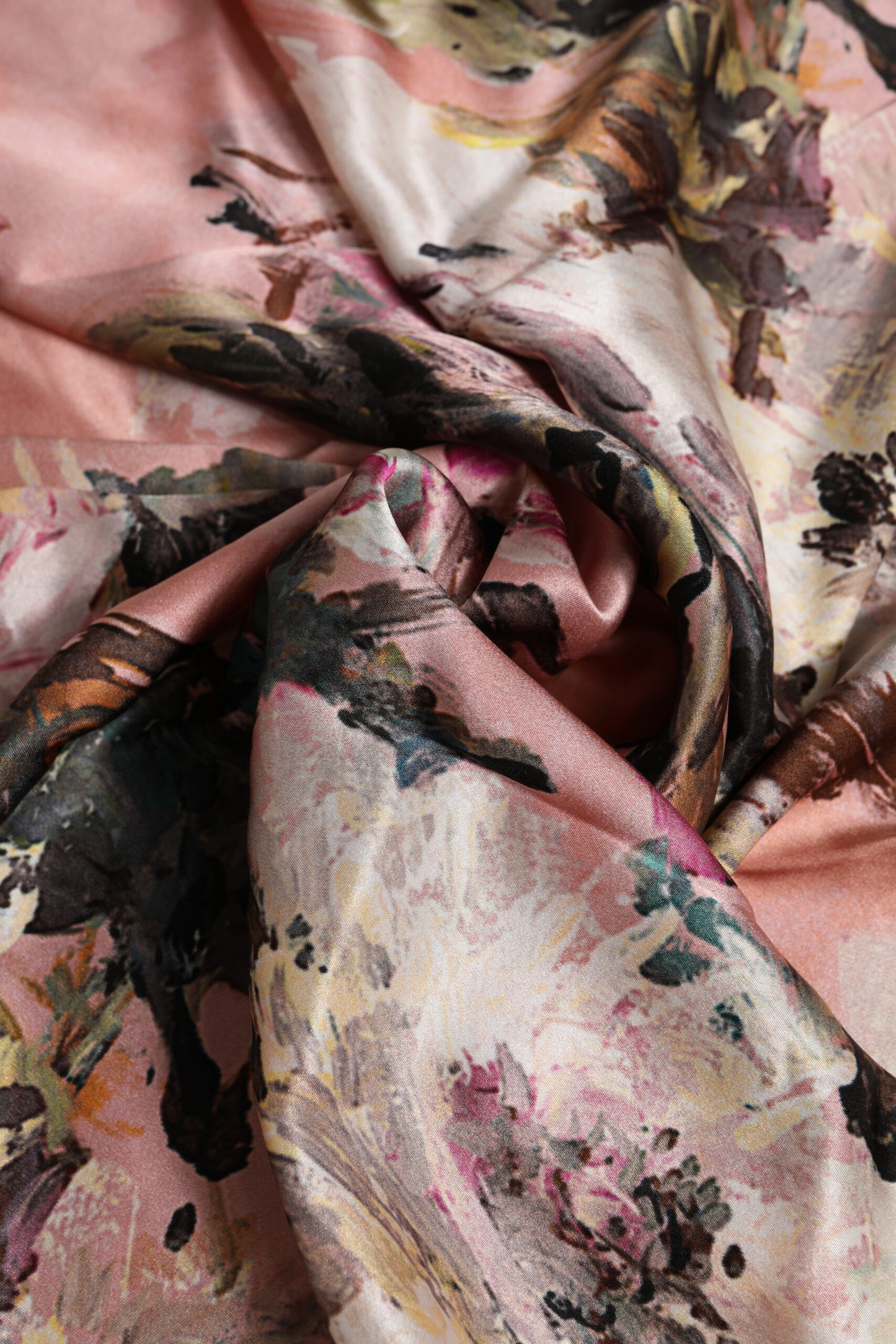 Dolce &amp; Gabbana Pink Silk Floral Print Square Foulard Scarf