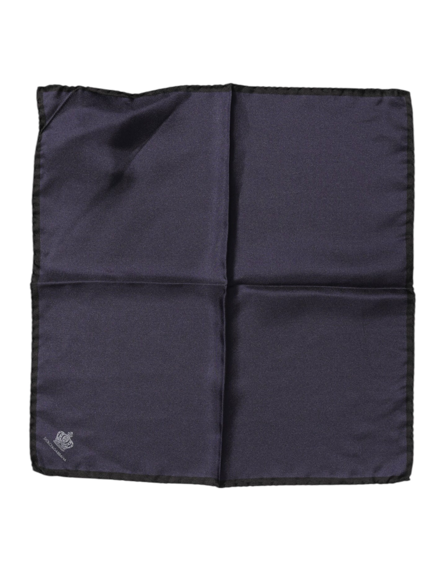 Dolce &amp; Gabbana Blue DG Crown Silk Square Men Foulard Scarf
