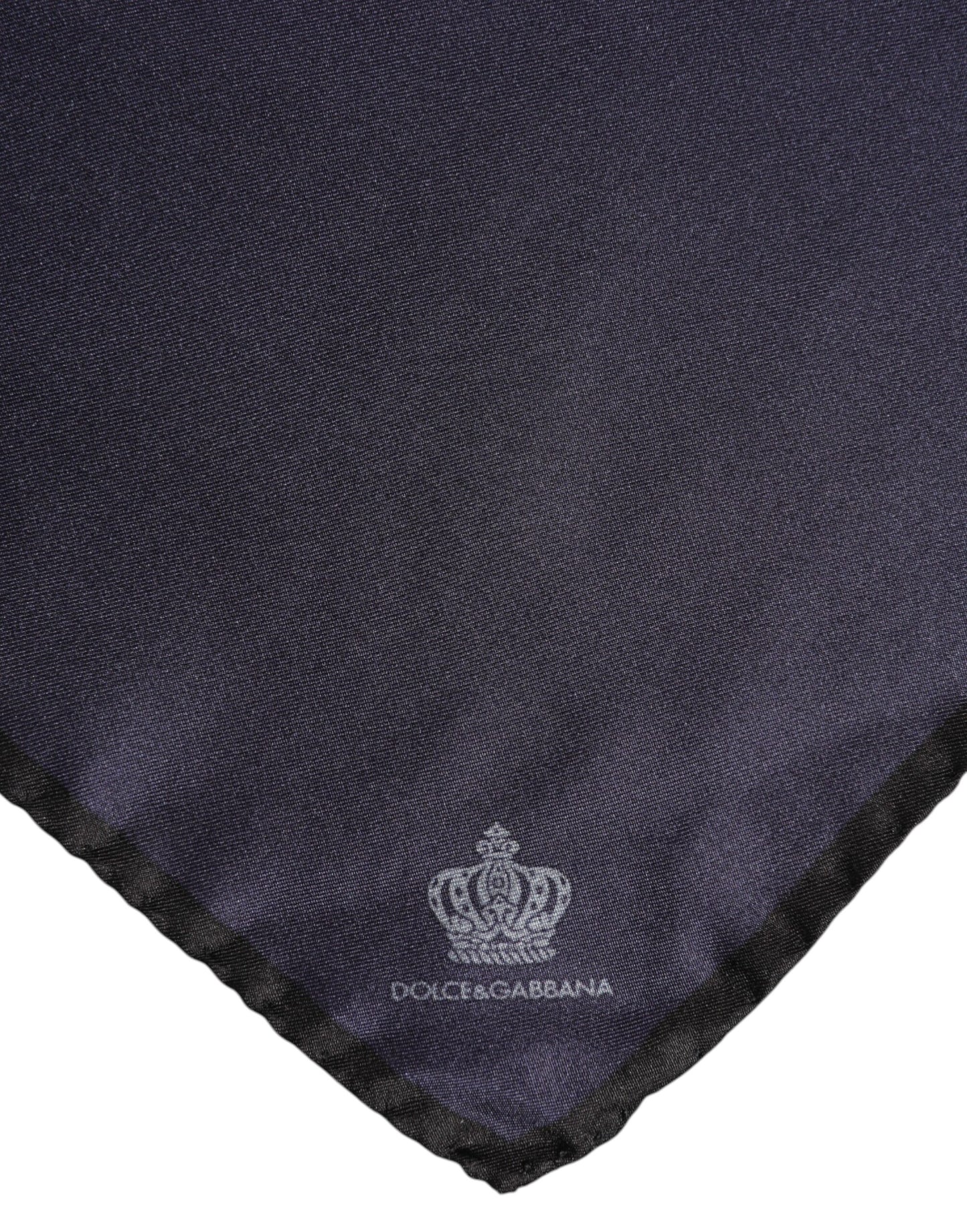 Dolce &amp; Gabbana Blue DG Crown Silk Square Men Foulard Scarf