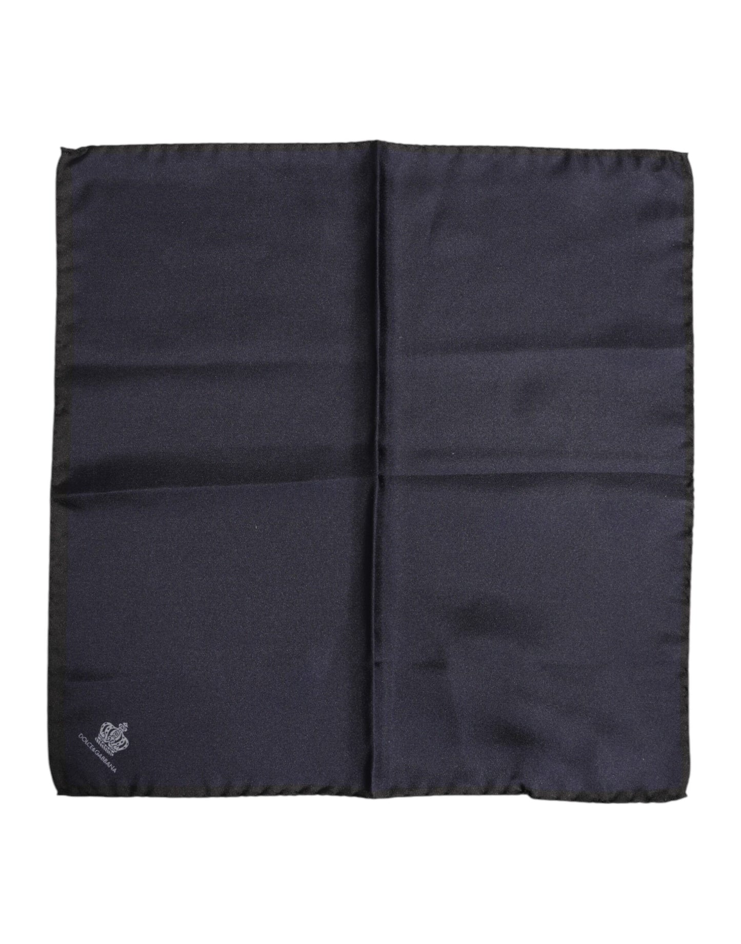 Dolce &amp; Gabbana Blue DG Crown Silk Square Men Foulard Scarf
