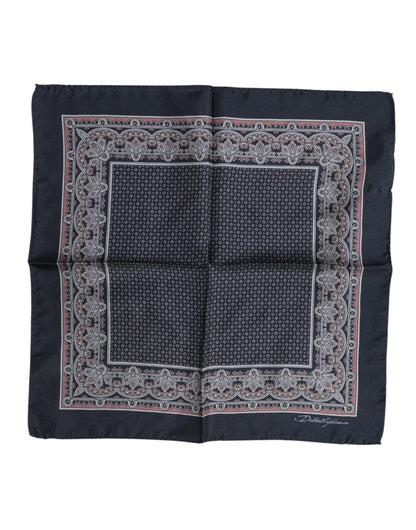 Foulard carré en soie fantaisie multicolore Dolce &amp; Gabbana