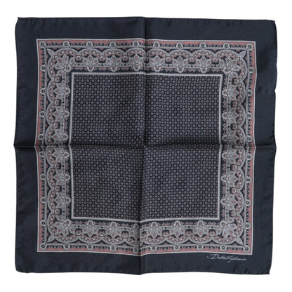 Foulard carré en soie fantaisie multicolore Dolce &amp; Gabbana