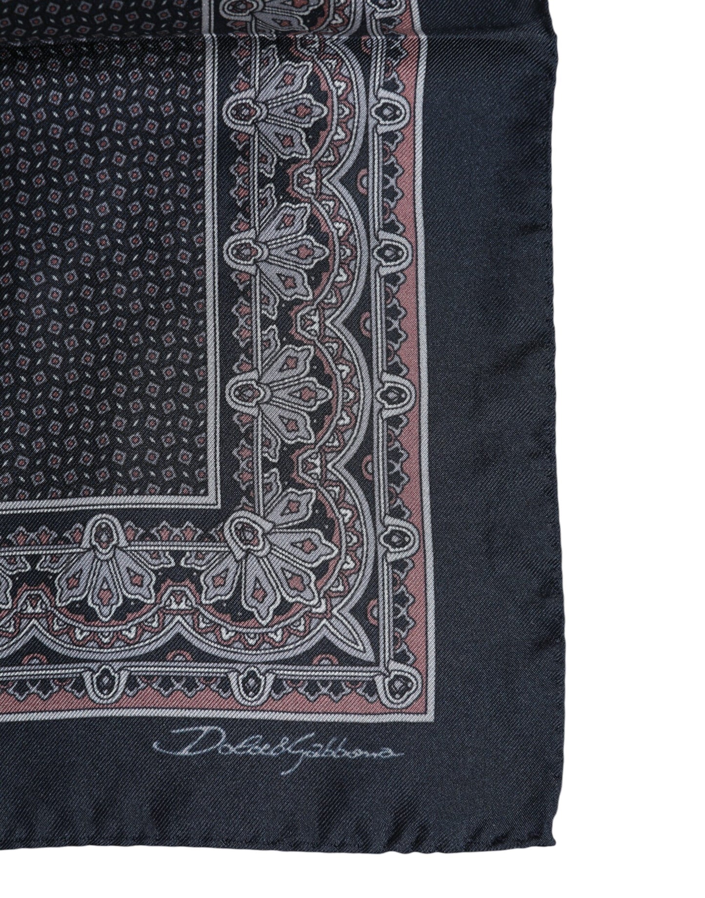 Foulard carré en soie fantaisie multicolore Dolce &amp; Gabbana