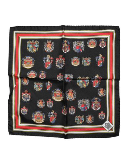 Foulard carré en soie multicolore Dolce &amp; Gabbana pour homme