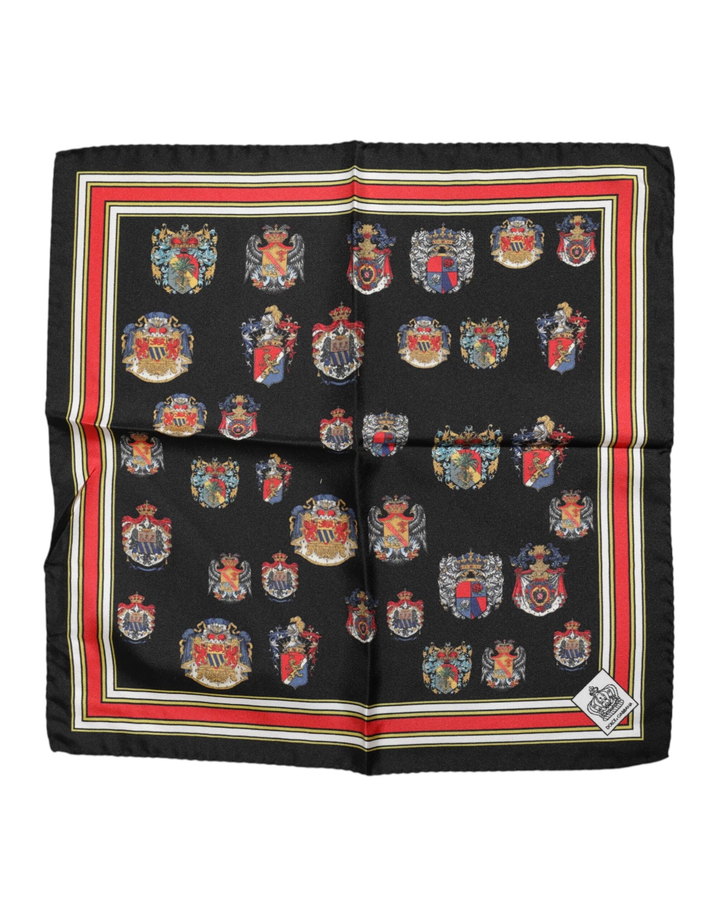 Foulard carré en soie multicolore Dolce &amp; Gabbana pour homme