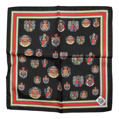 Foulard carré en soie multicolore Dolce &amp; Gabbana pour homme