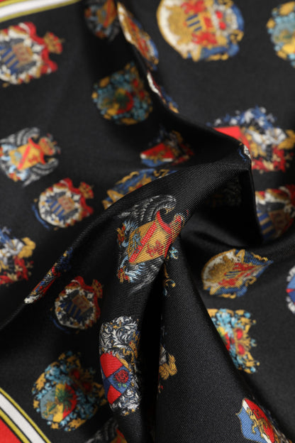 Foulard carré en soie multicolore Dolce &amp; Gabbana pour homme