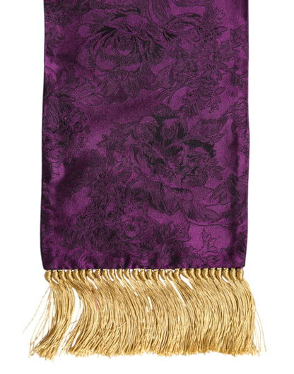 Foulard croisé en soie violette Dolce &amp; Gabbana pour homme