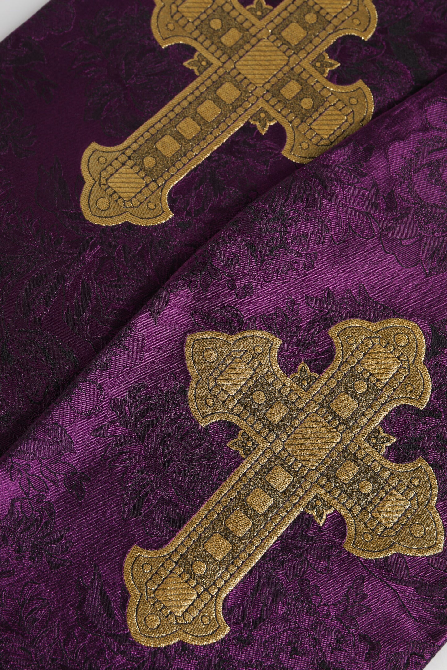 Foulard croisé en soie violette Dolce &amp; Gabbana pour homme