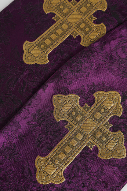 Foulard croisé en soie violette Dolce &amp; Gabbana pour homme
