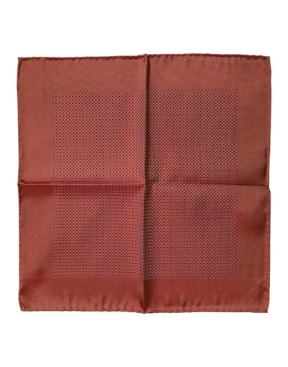Foulard carré en soie orange Dolce &amp; Gabbana pour homme