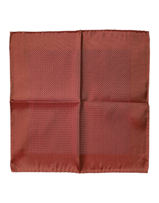 Foulard carré en soie orange Dolce &amp; Gabbana pour homme