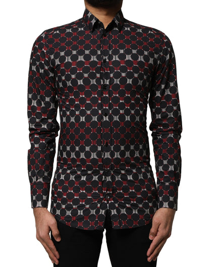 Dolce & Gabbana Multicolor Cotton GOLD Long Sleeves Shirt by Dolce & Gabbana