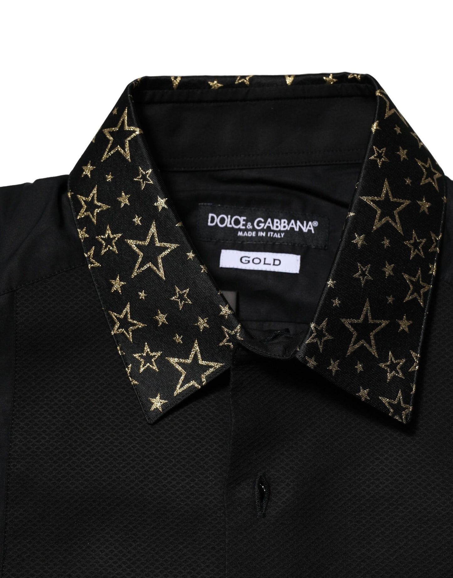 Dolce & Gabbana Black Cotton GOLD Long Sleeves Dress Shirt by Dolce & Gabbana