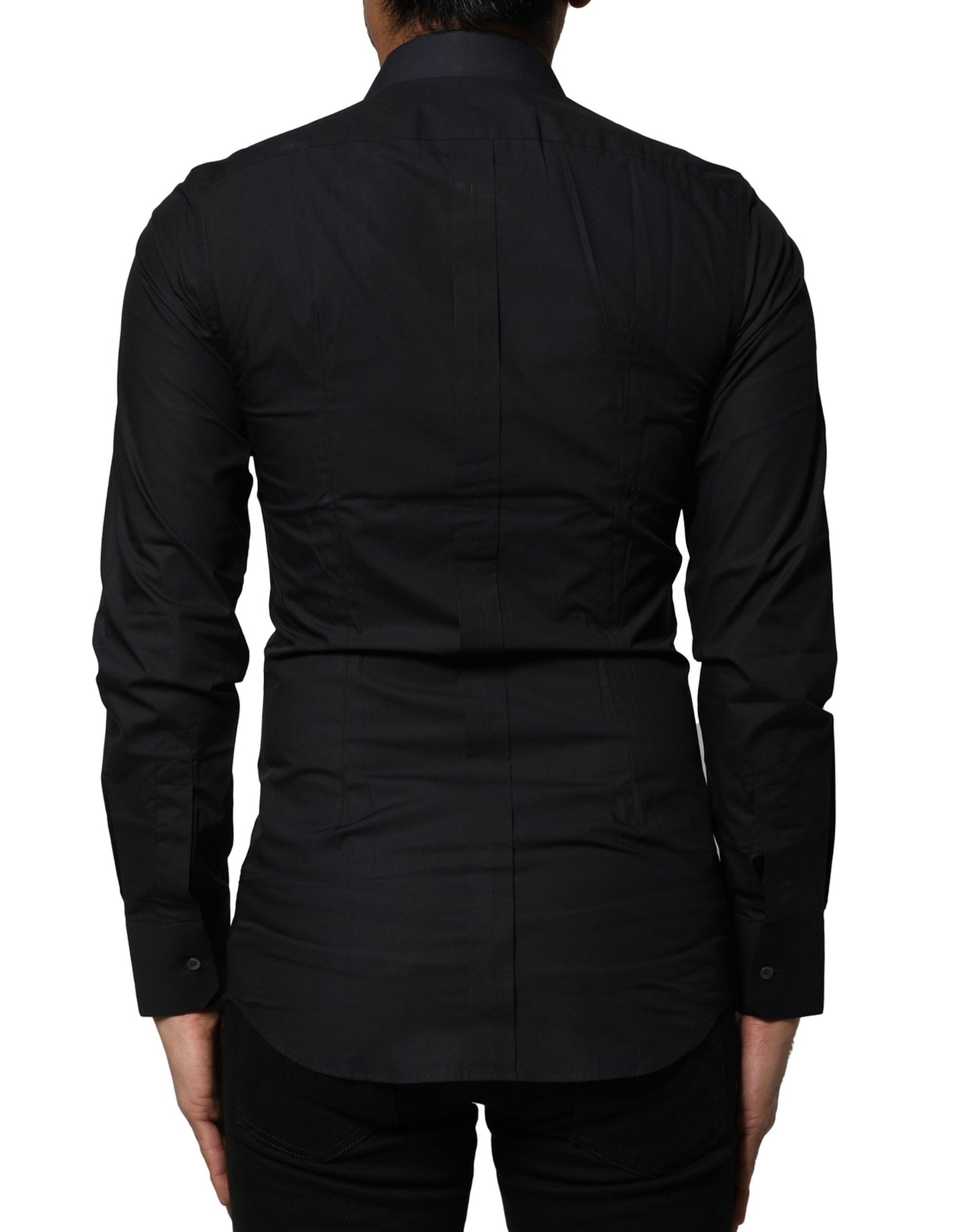 Dolce & Gabbana Black Cotton GOLD Long Sleeves Dress Shirt by Dolce & Gabbana