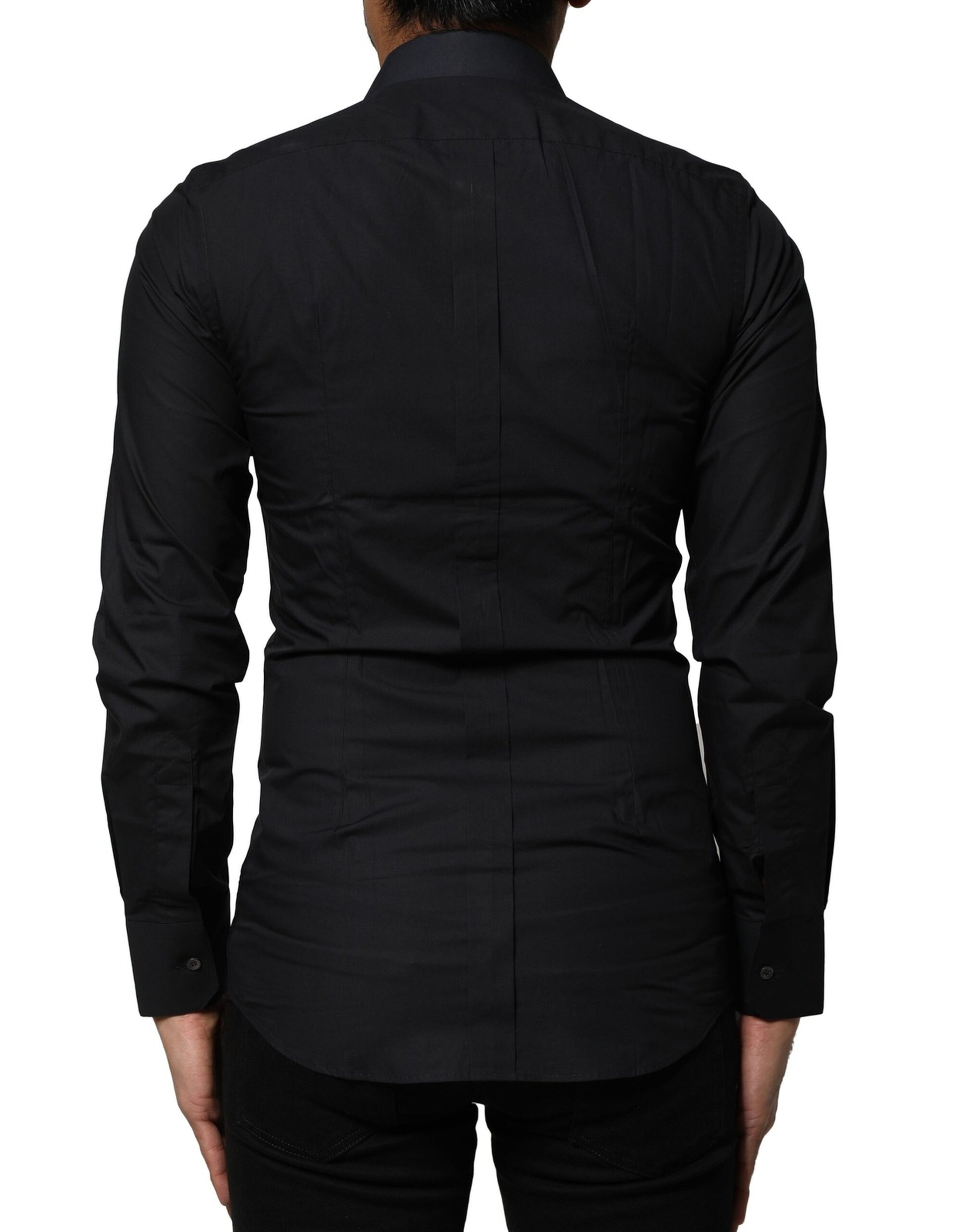 Dolce & Gabbana Black Cotton GOLD Long Sleeves Dress Shirt by Dolce & Gabbana