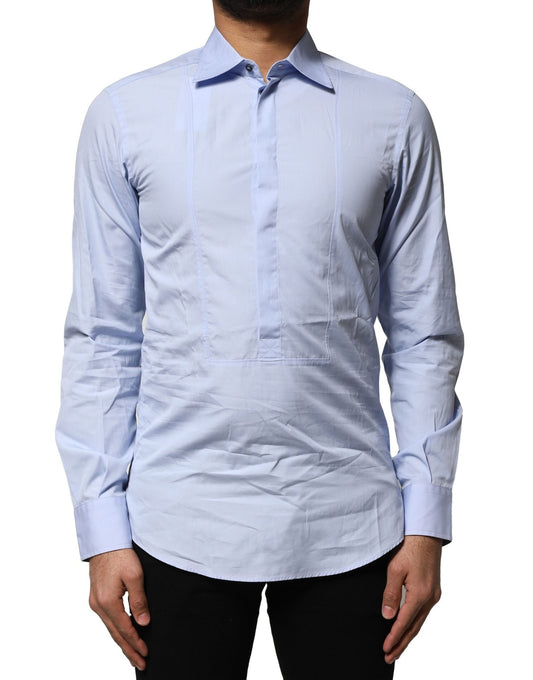 Dolce & Gabbana Light Blue Cotton Long Sleeves Dress Shirt by Dolce & Gabbana