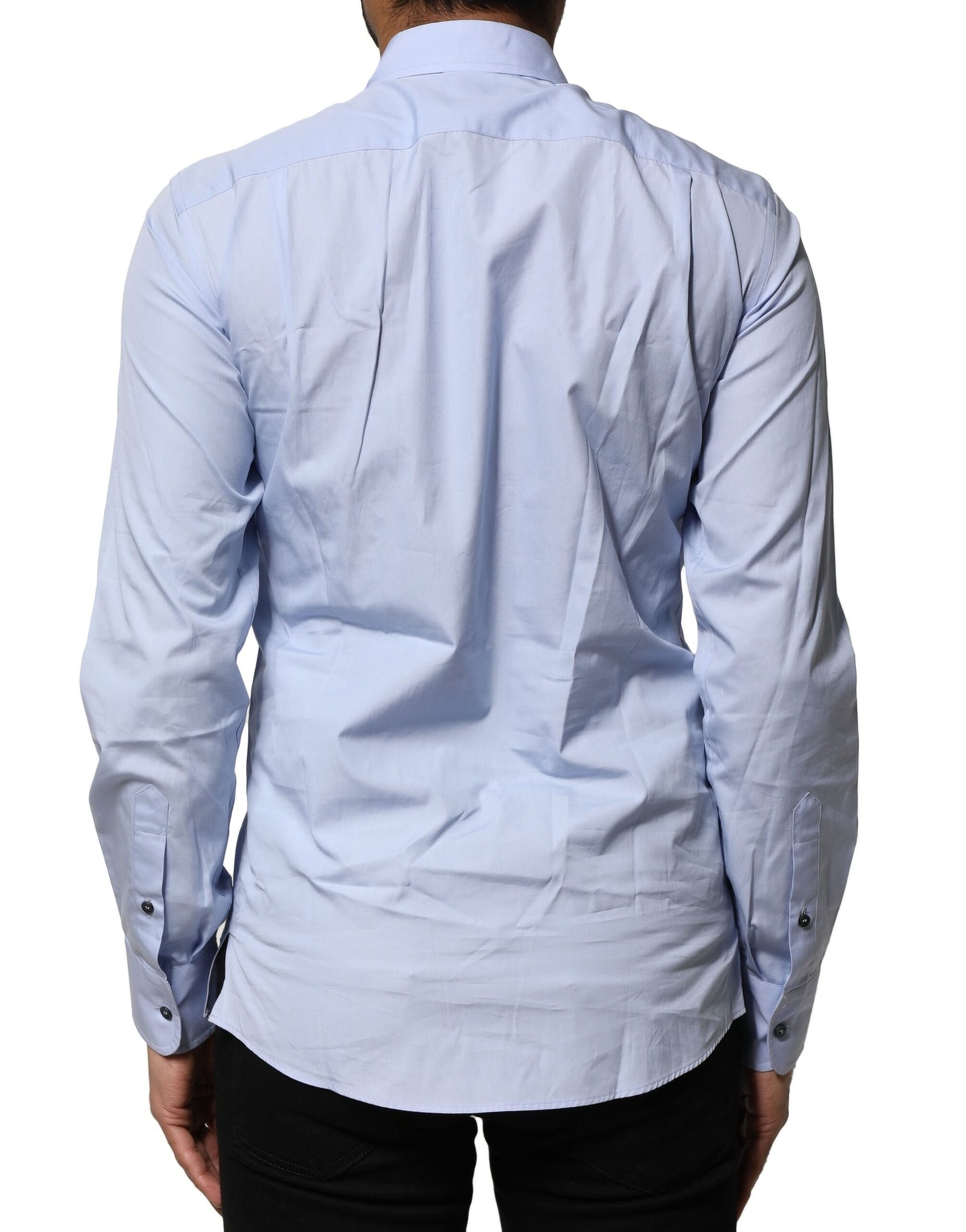 Dolce & Gabbana Light Blue Cotton Long Sleeves Dress Shirt by Dolce & Gabbana