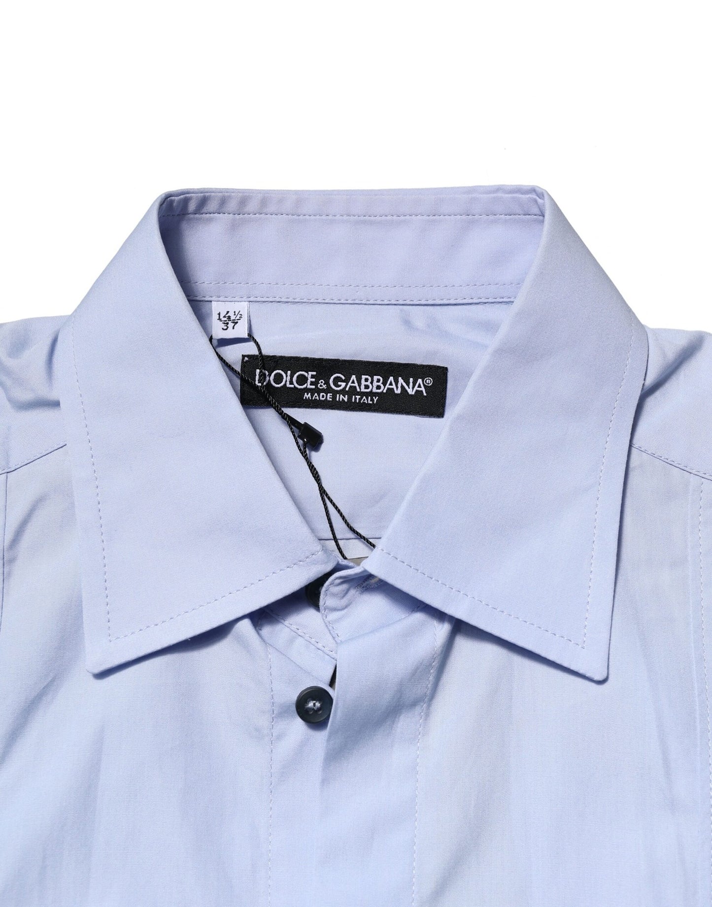 Dolce & Gabbana Light Blue Cotton Long Sleeves Dress Shirt by Dolce & Gabbana