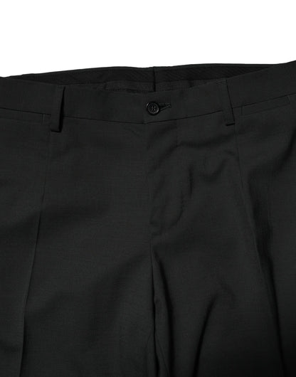 Costume 2 pièces simple boutonnage en laine noire Dolce &amp; Gabbana