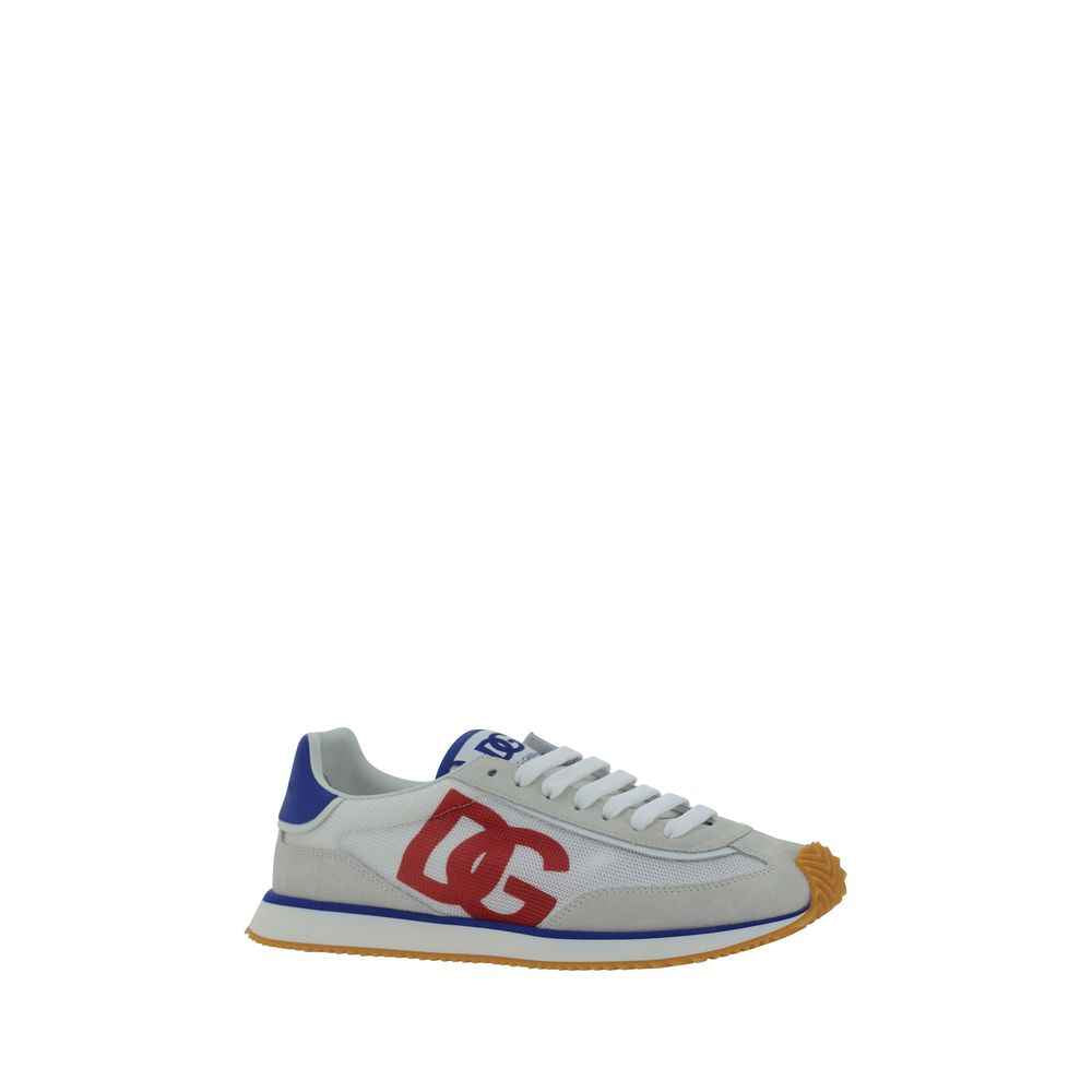 Dolce & Gabbana Sneakers Suède Verlengde Neus Silhouette