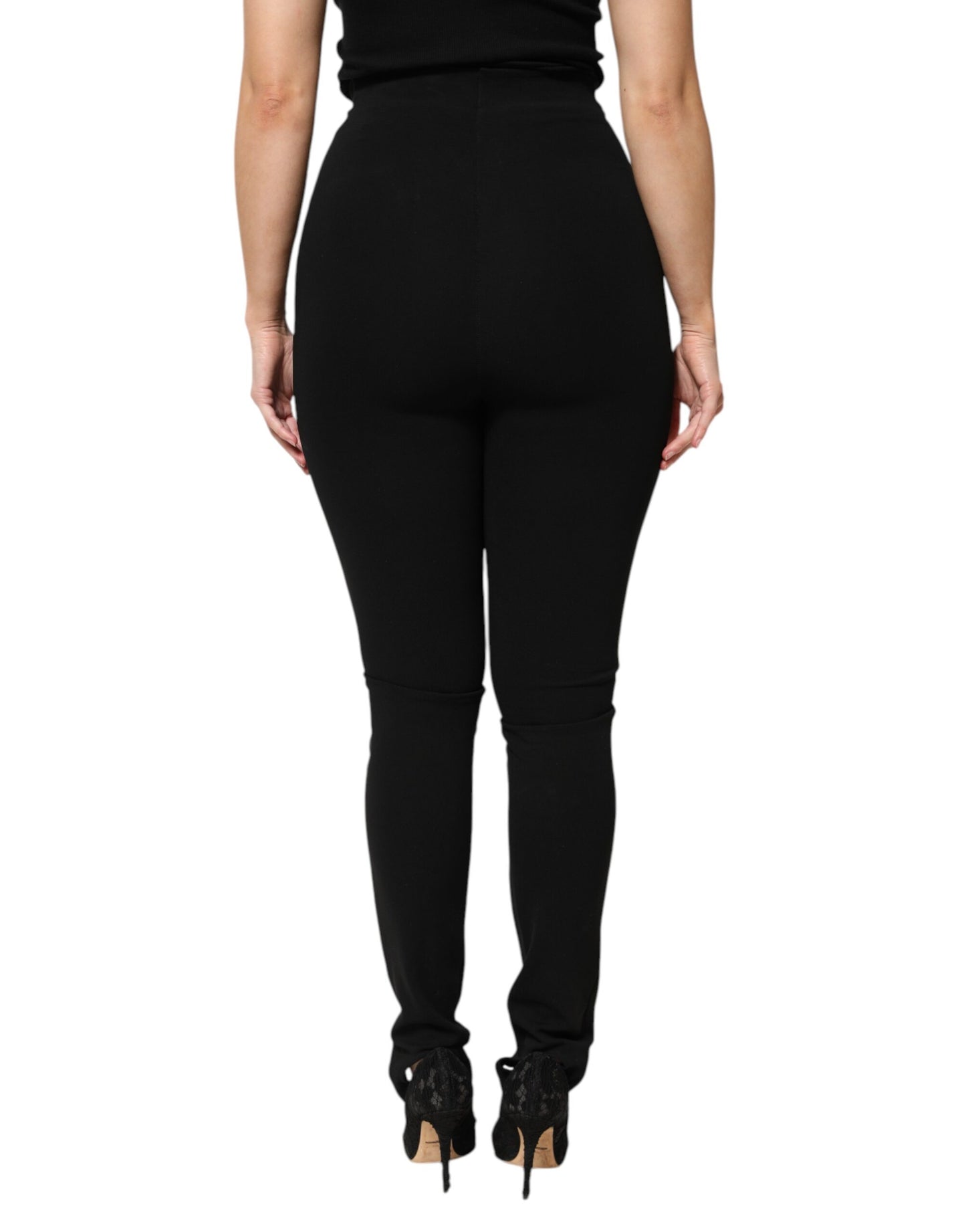Dolce & Gabbana Black High Waist Skinny Pants by Dolce & Gabbana