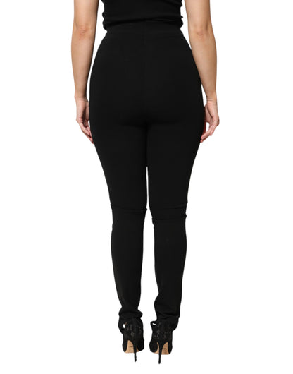 Dolce & Gabbana Black High Waist Skinny Pants by Dolce & Gabbana