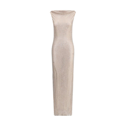 Self-Portrait Rhinestone Maxi Dress