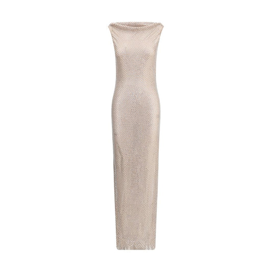 Self-Portrait Rhinestone Maxi Dress