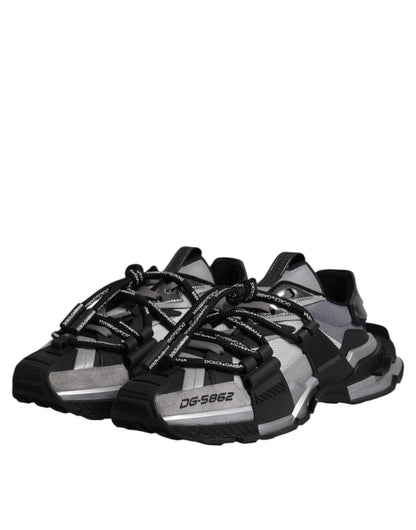 Dolce & Gabbana Multicolor Panelled Space Sneakers Shoes by Dolce & Gabbana
