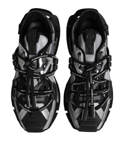 Dolce & Gabbana Multicolor Panelled Space Sneakers Shoes by Dolce & Gabbana