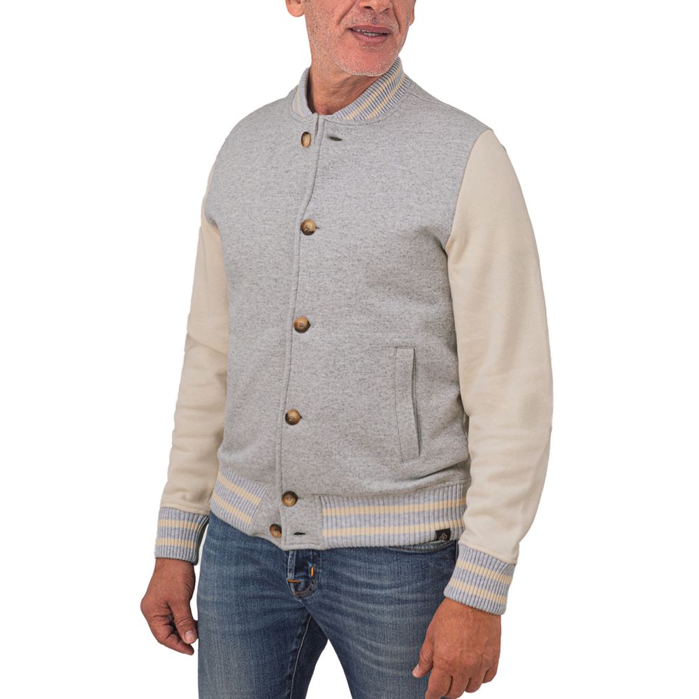Gran Sasso Gray Cotton Jackets &amp; Coat