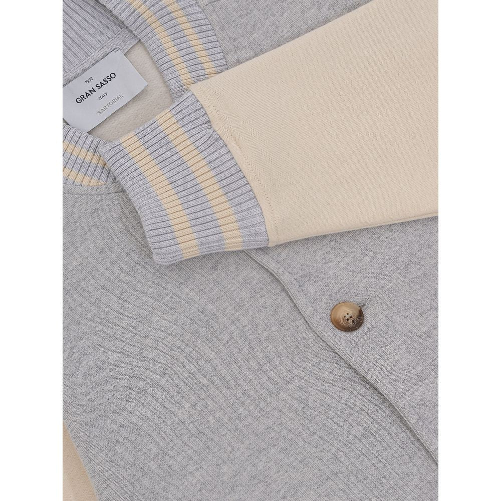Gran Sasso Gray Cotton Jackets &amp; Coat