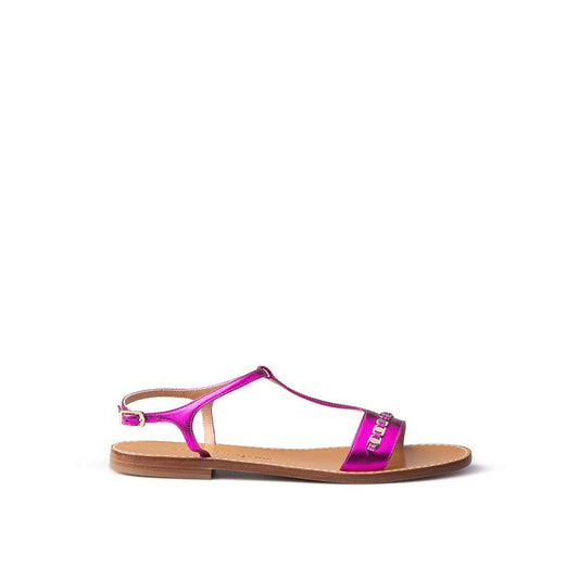 Salvatore Ferragamo Purple Leather Sandal by Salvatore Ferragamo