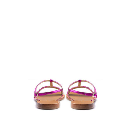 Salvatore Ferragamo Purple Leather Sandal by Salvatore Ferragamo